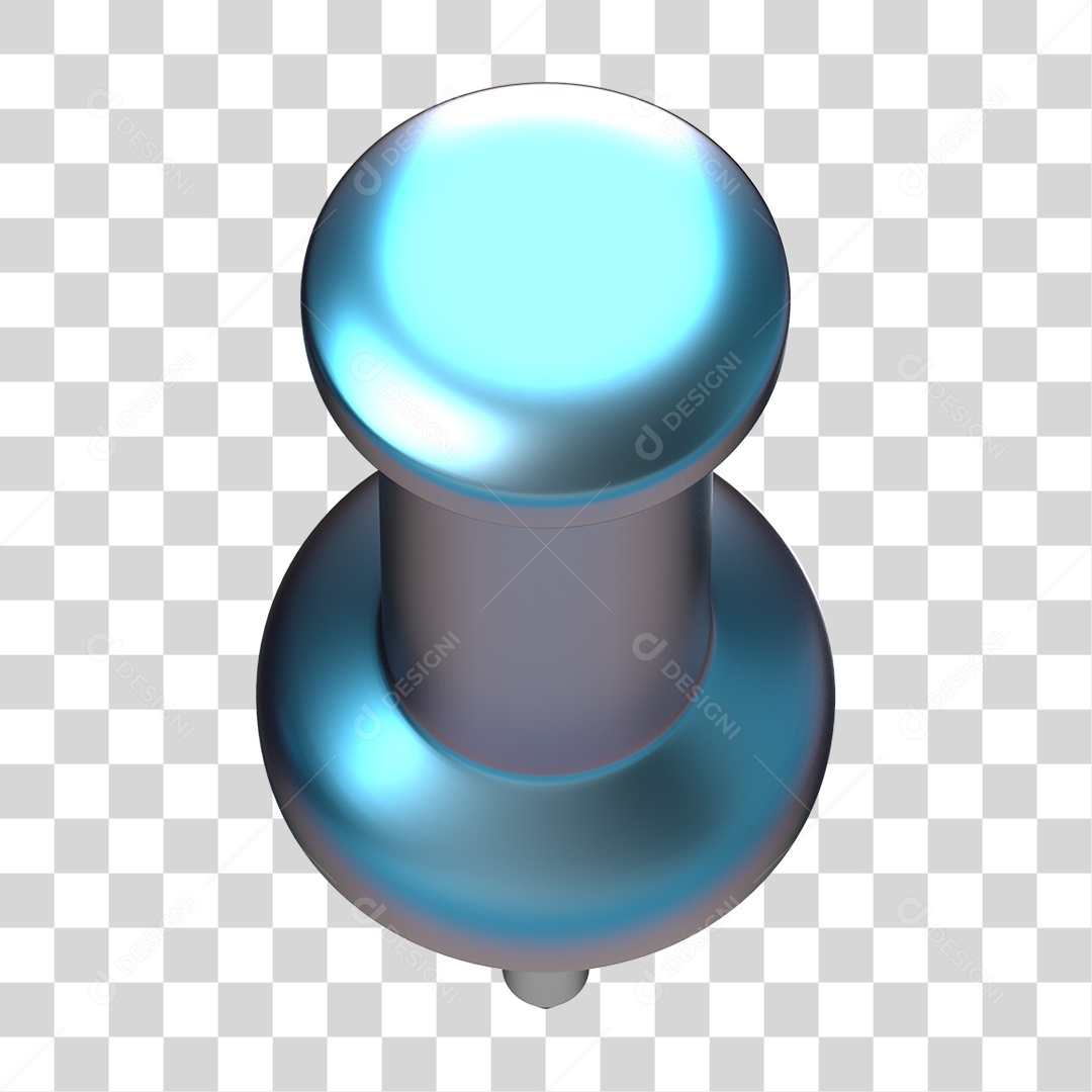 Elemento 3D Pino Metal PNG Transparente