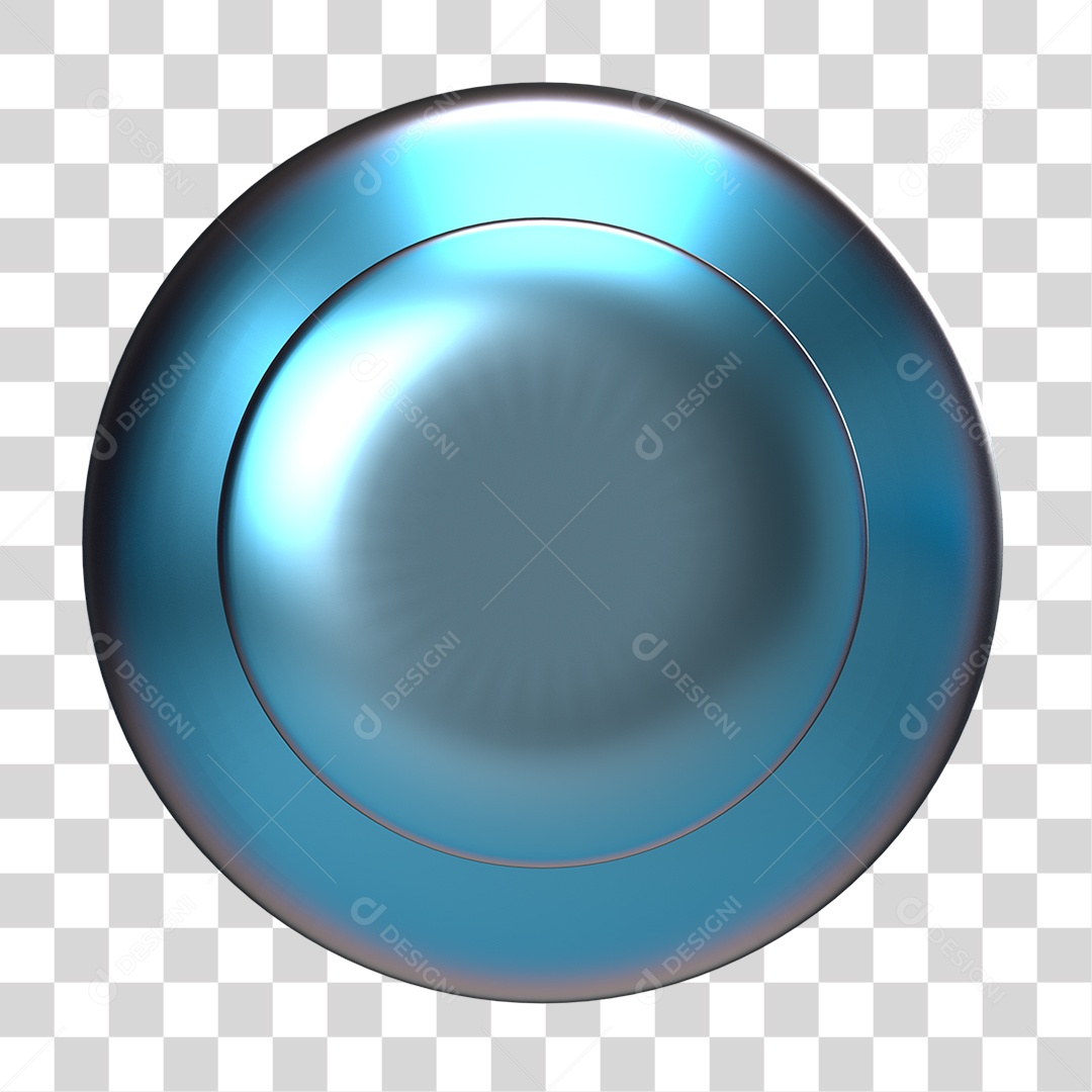 Elemento 3D Pino Metal PNG Transparente