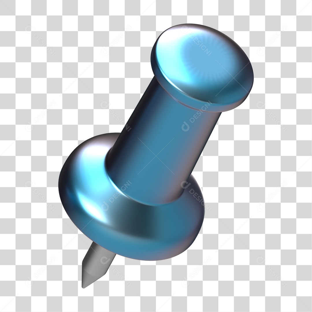 Elemento 3D Pino Metal PNG Transparente