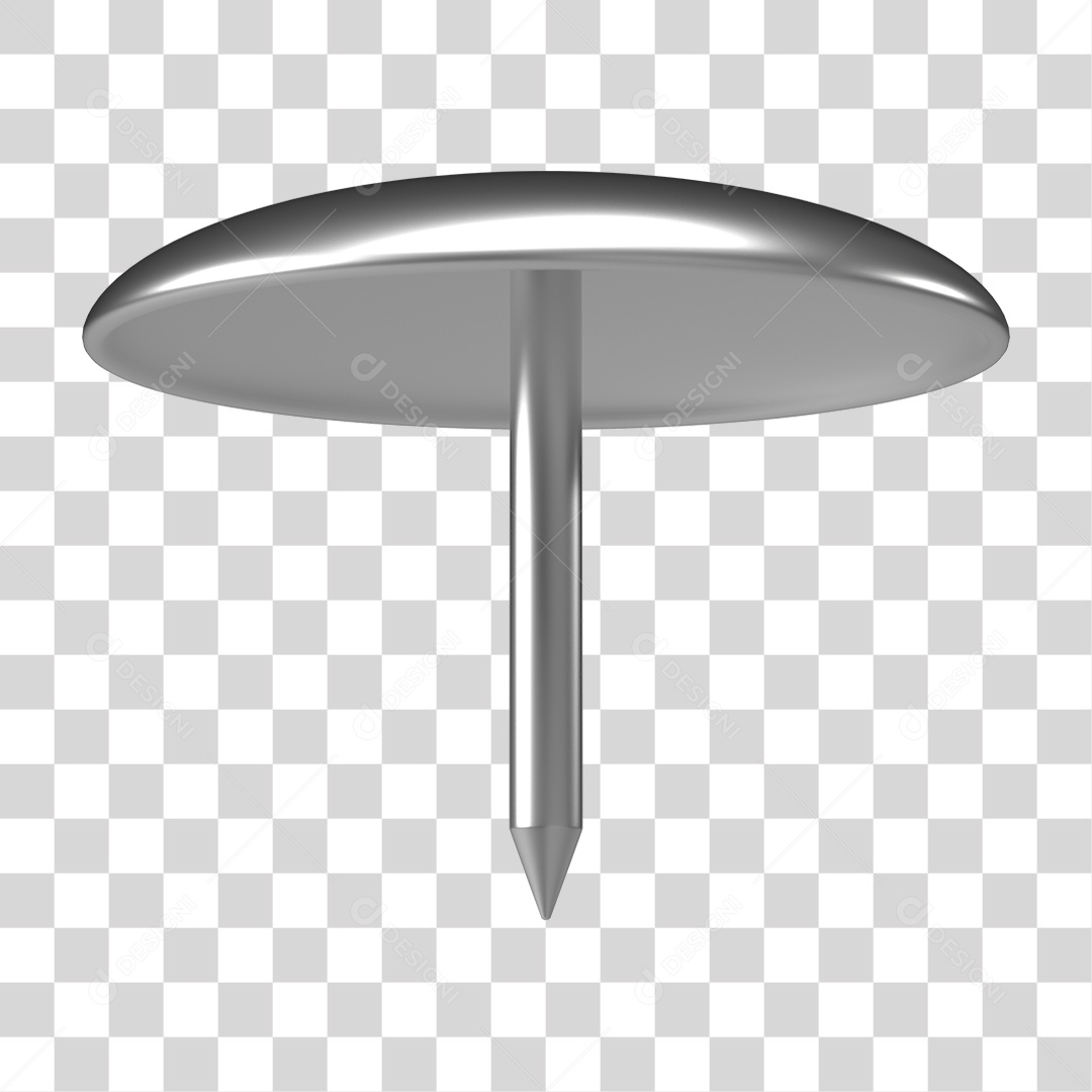 Elemento 3D Pino Metal PNG Transparente