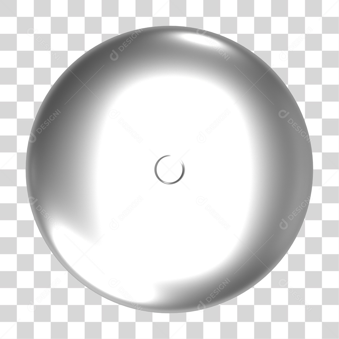 Elemento 3D Pino Metal PNG Transparente