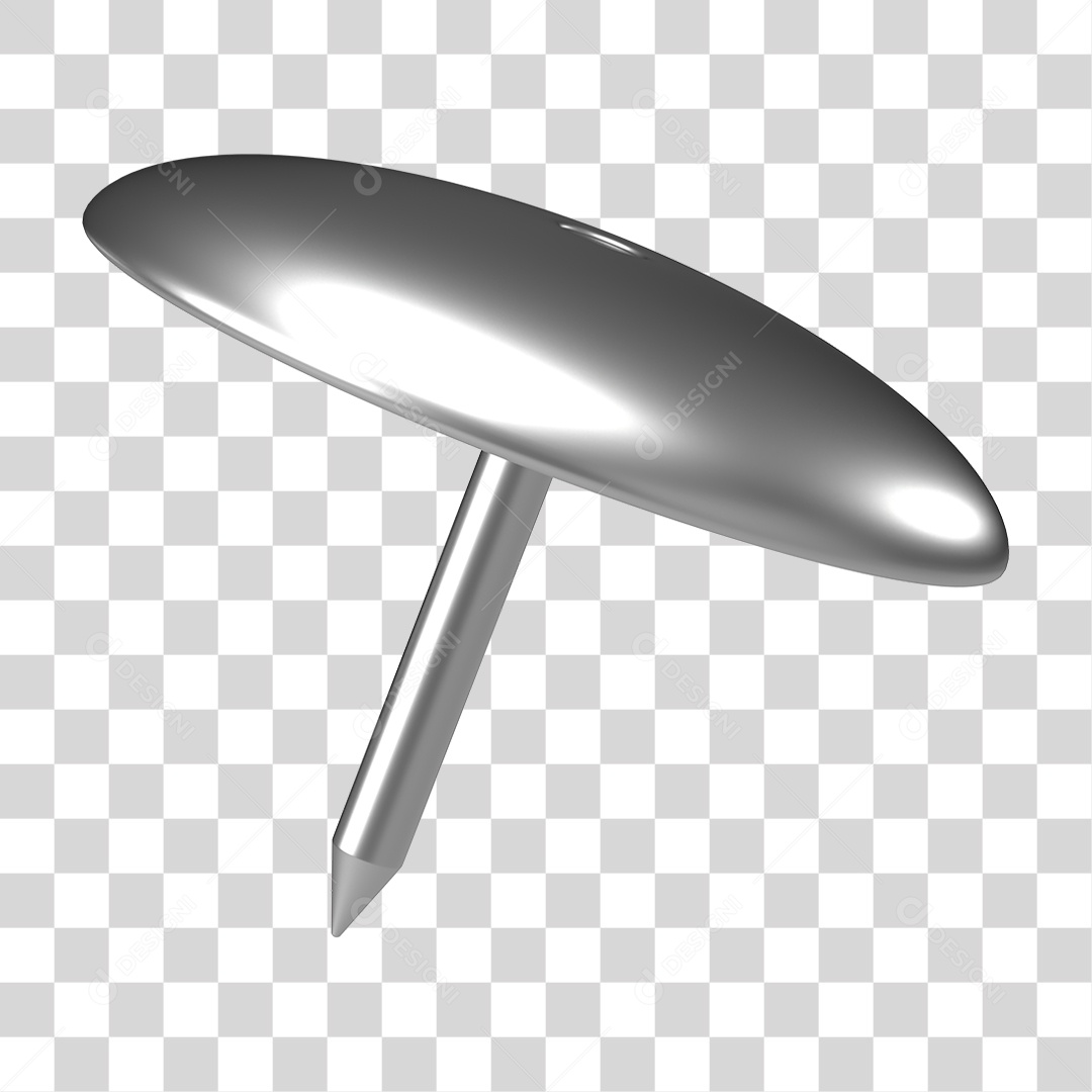 Elemento 3D Pino Metal PNG Transparente