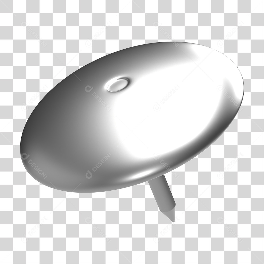 Elemento 3D Pino Metal PNG Transparente