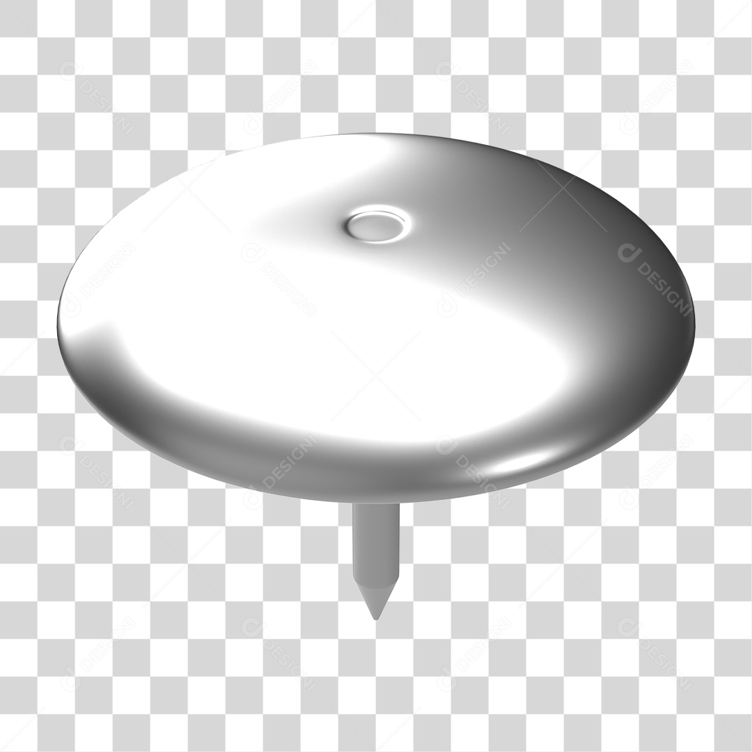 Elemento 3D Pino Metal PNG Transparente