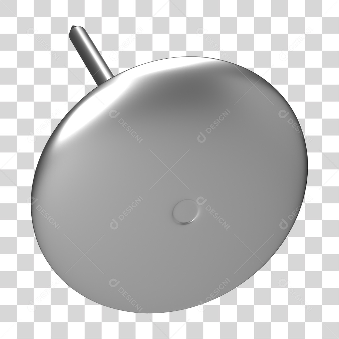Elemento 3D Pino Metal PNG Transparente