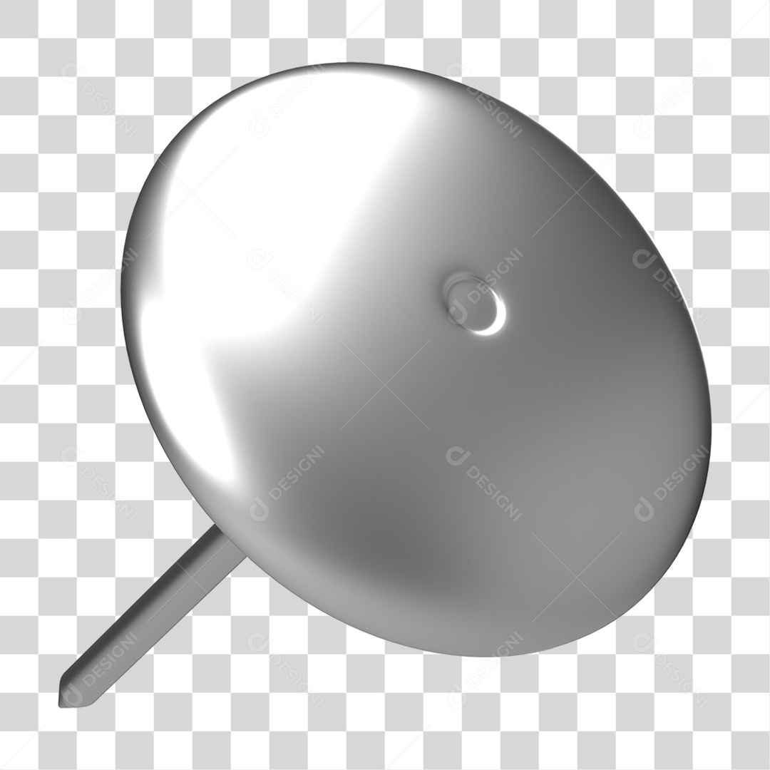 Elemento 3D Pino Metal PNG Transparente