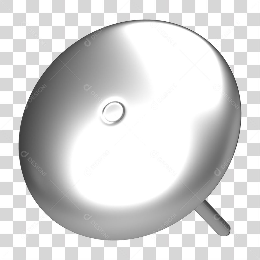 Elemento 3D Pino Metal PNG Transparente