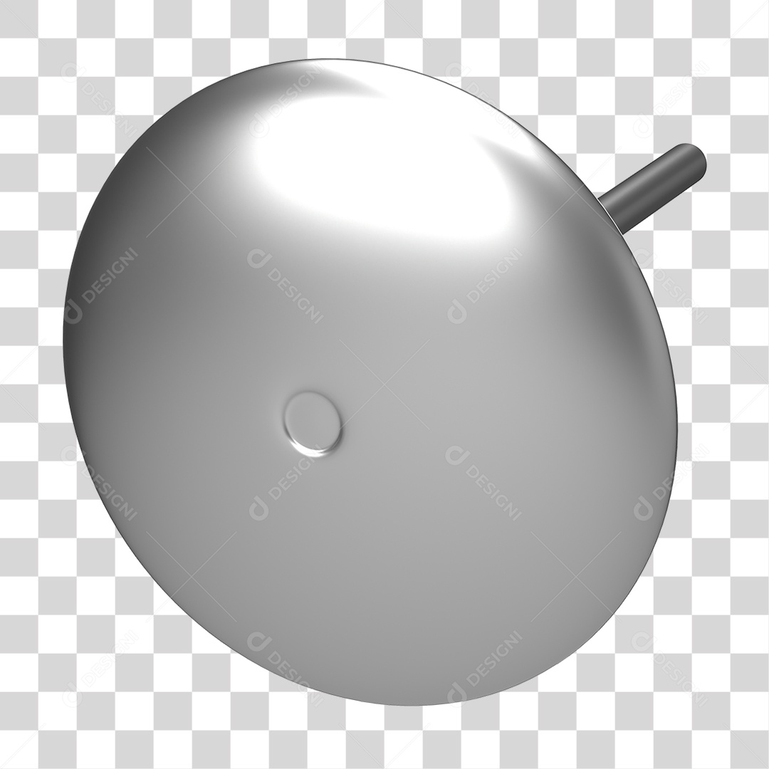 Elemento 3D Pino Metal PNG Transparente