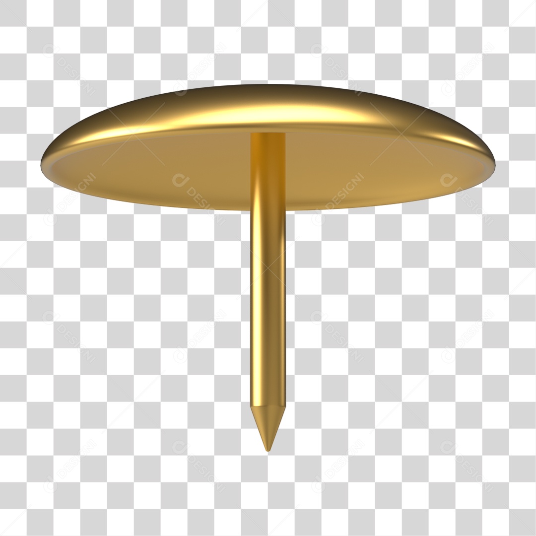 Elemento 3D Pino Metal PNG Transparente