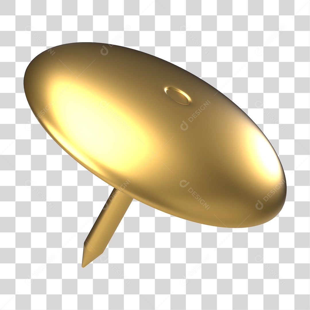 Elemento 3D Pino Metal PNG Transparente
