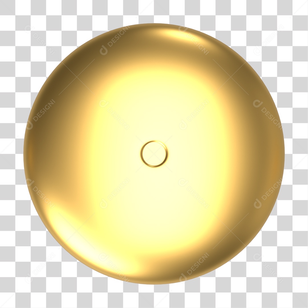 Elemento 3D Pino Metal PNG Transparente