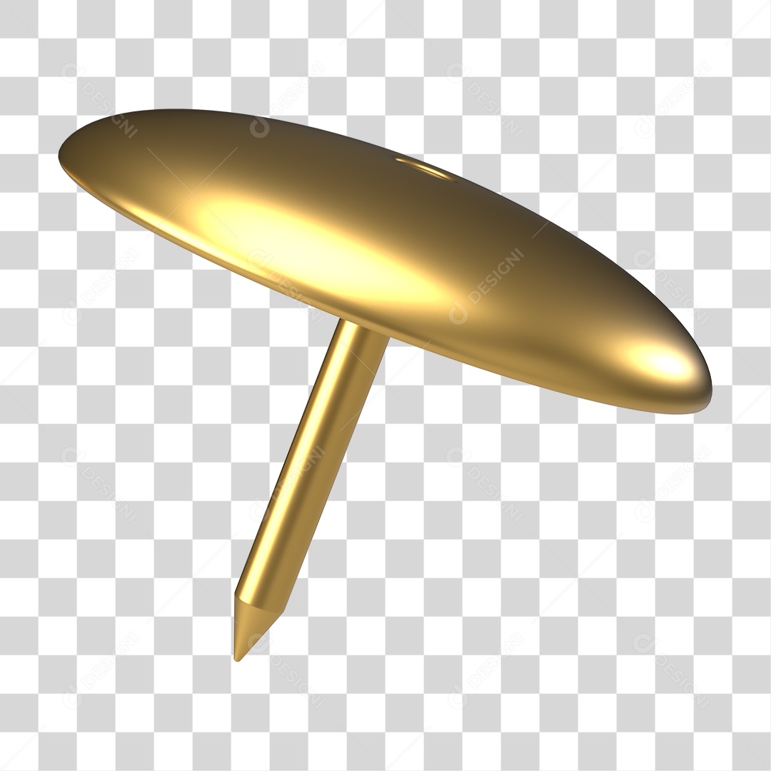 Elemento 3D Pino Metal PNG Transparente