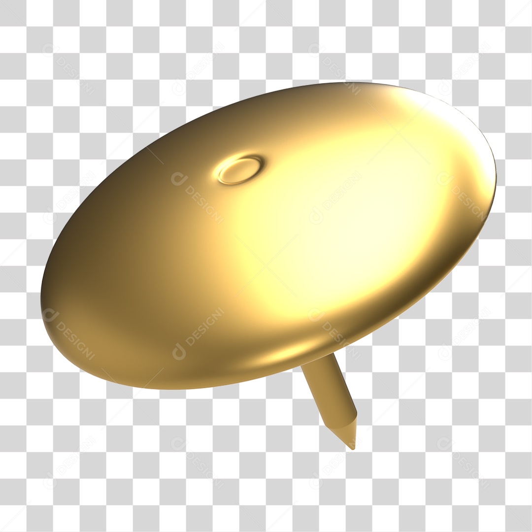 Elemento 3D Pino Metal PNG Transparente