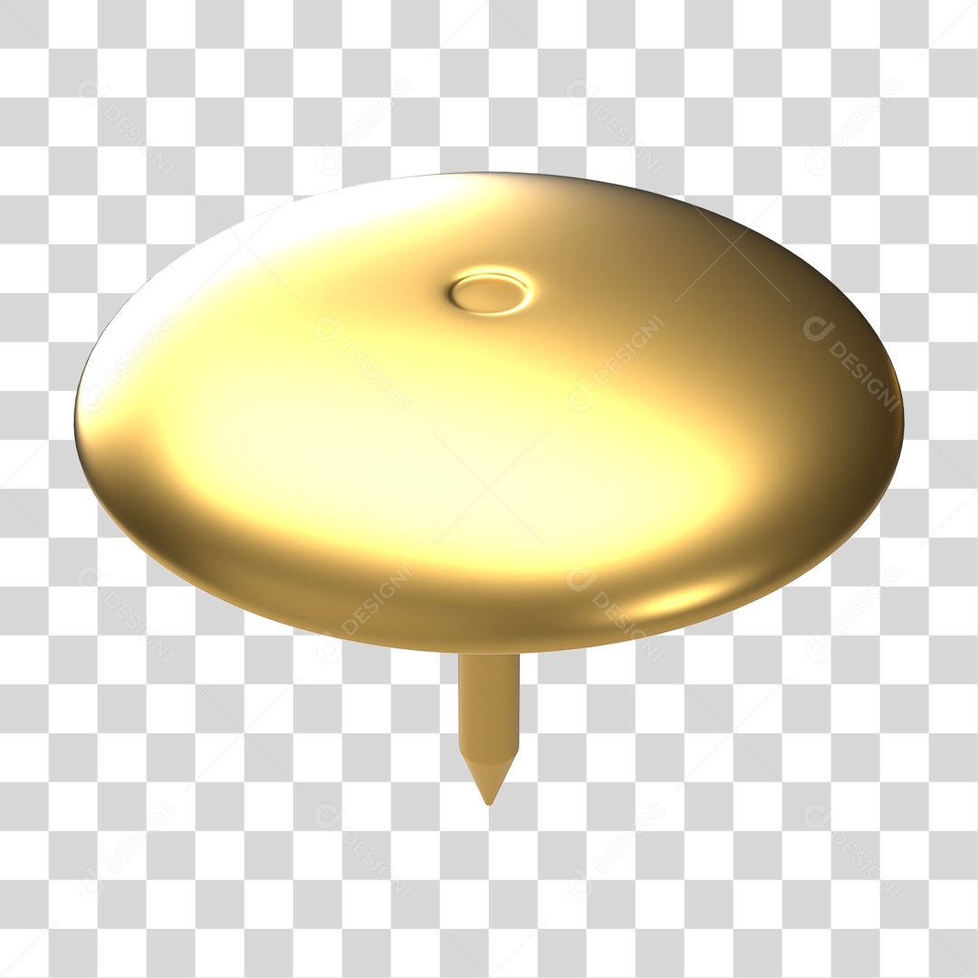 Elemento 3D Pino Metal PNG Transparente