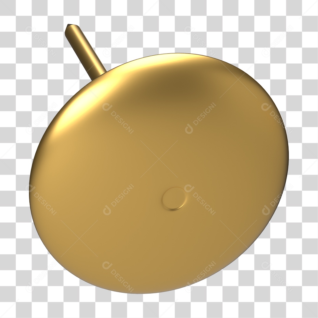 Elemento 3D Pino Metal PNG Transparente