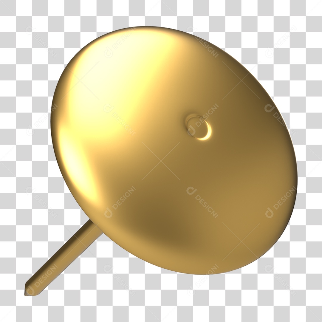 Elemento 3D Pino Metal PNG Transparente