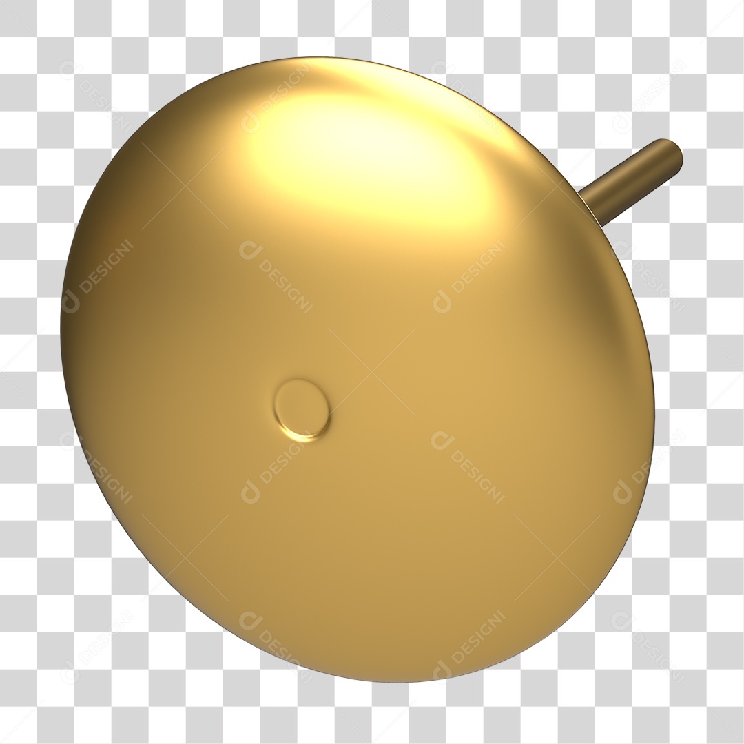 Elemento 3D Pino Metal PNG Transparente