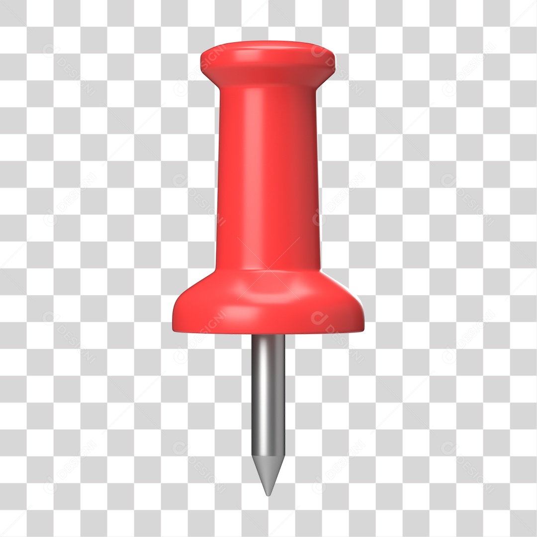 Elemento 3D Pino Metal PNG Transparente