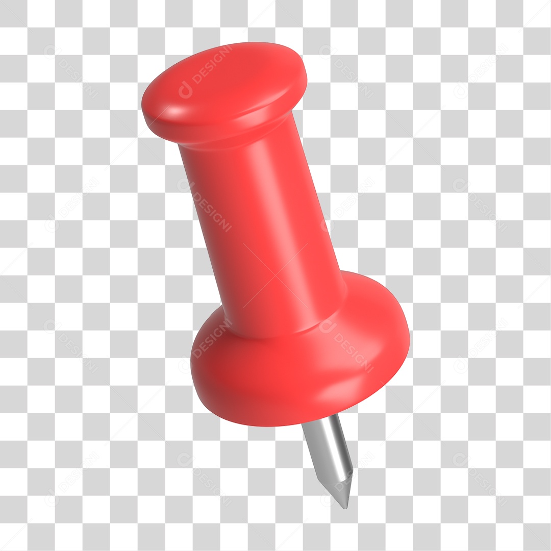 Elemento 3D Pino Metal PNG Transparente