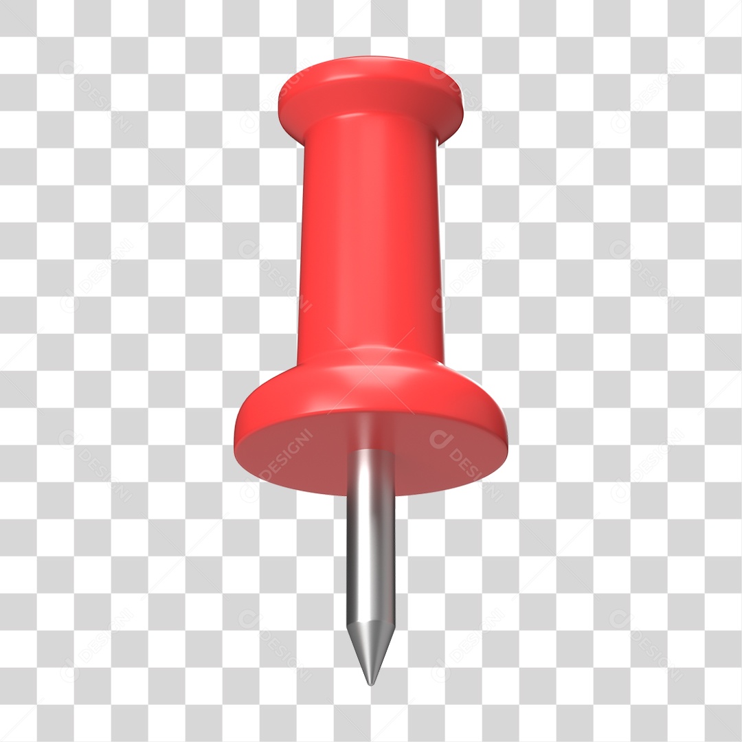 Elemento 3D Pino Metal PNG Transparente