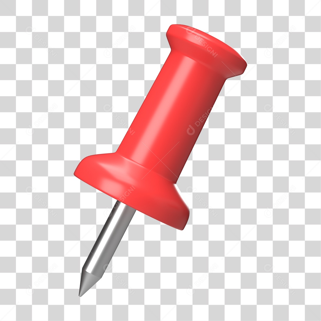 Elemento 3D Pino Metal PNG Transparente