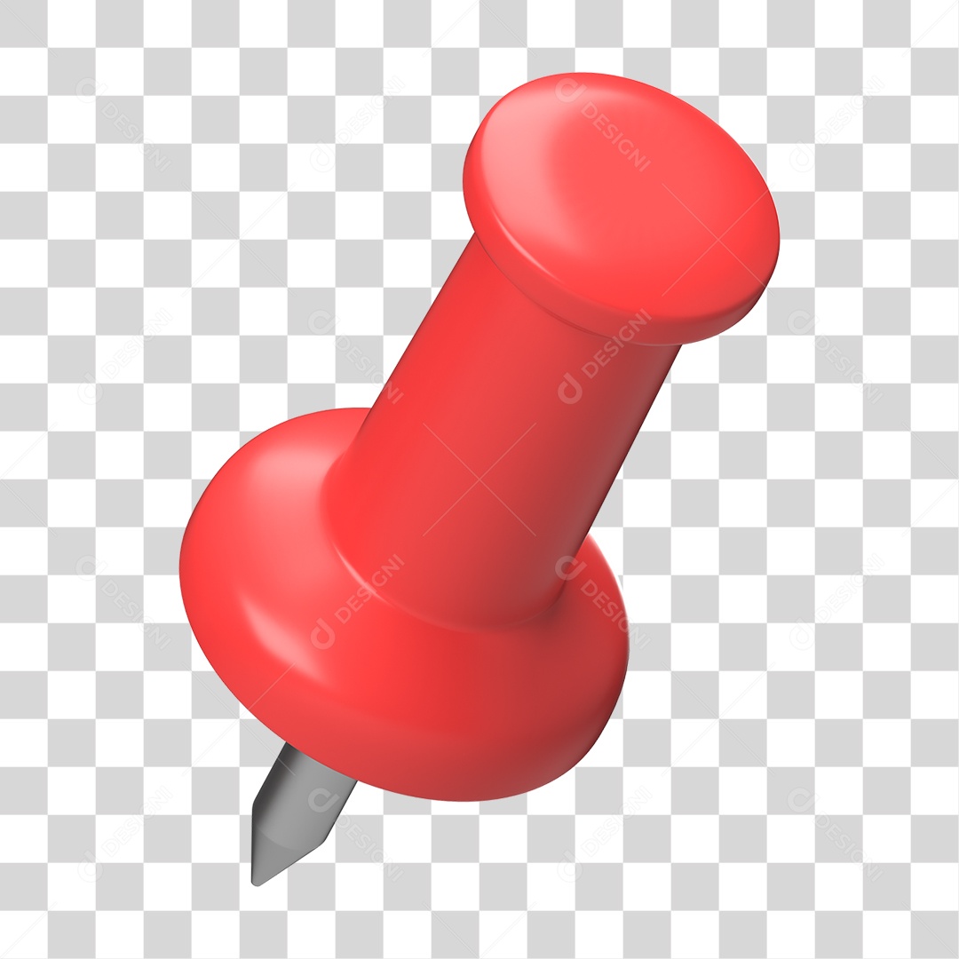 Elemento 3D Pino Metal PNG Transparente