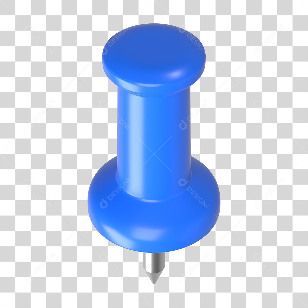 Elemento 3D Pino Metal PNG Transparente