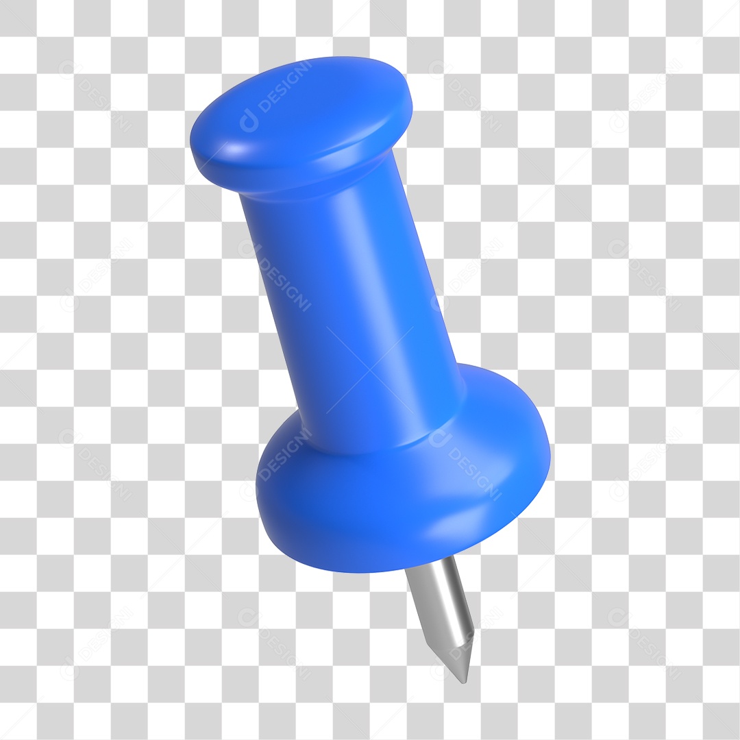 Elemento 3D Pino Metal PNG Transparente