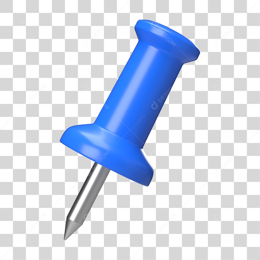 Elemento 3D Pino Metal PNG Transparente