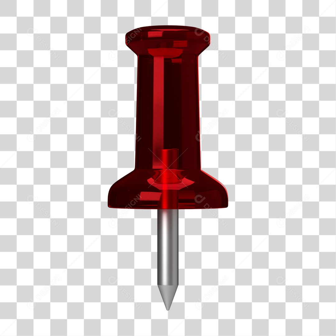 Elemento 3D Pino Metal PNG Transparente