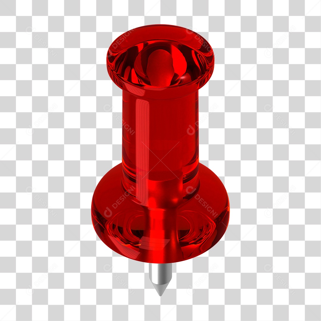 Elemento 3D Pino Metal PNG Transparente