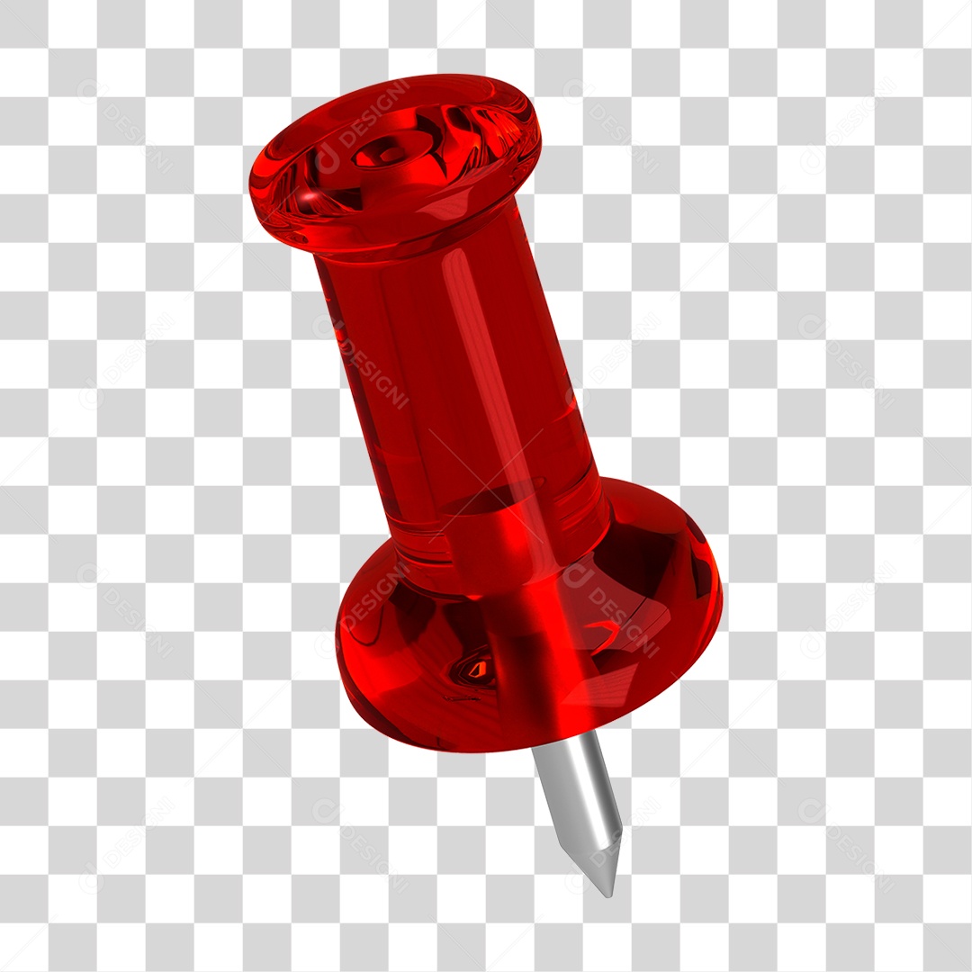 Elemento 3D Pino Metal PNG Transparente