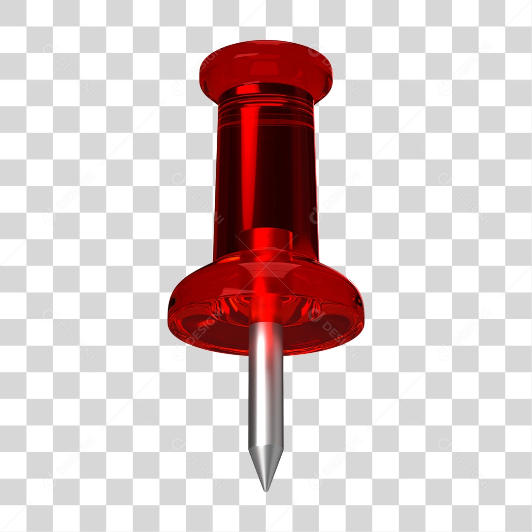 Elemento 3D Pino Metal PNG Transparente