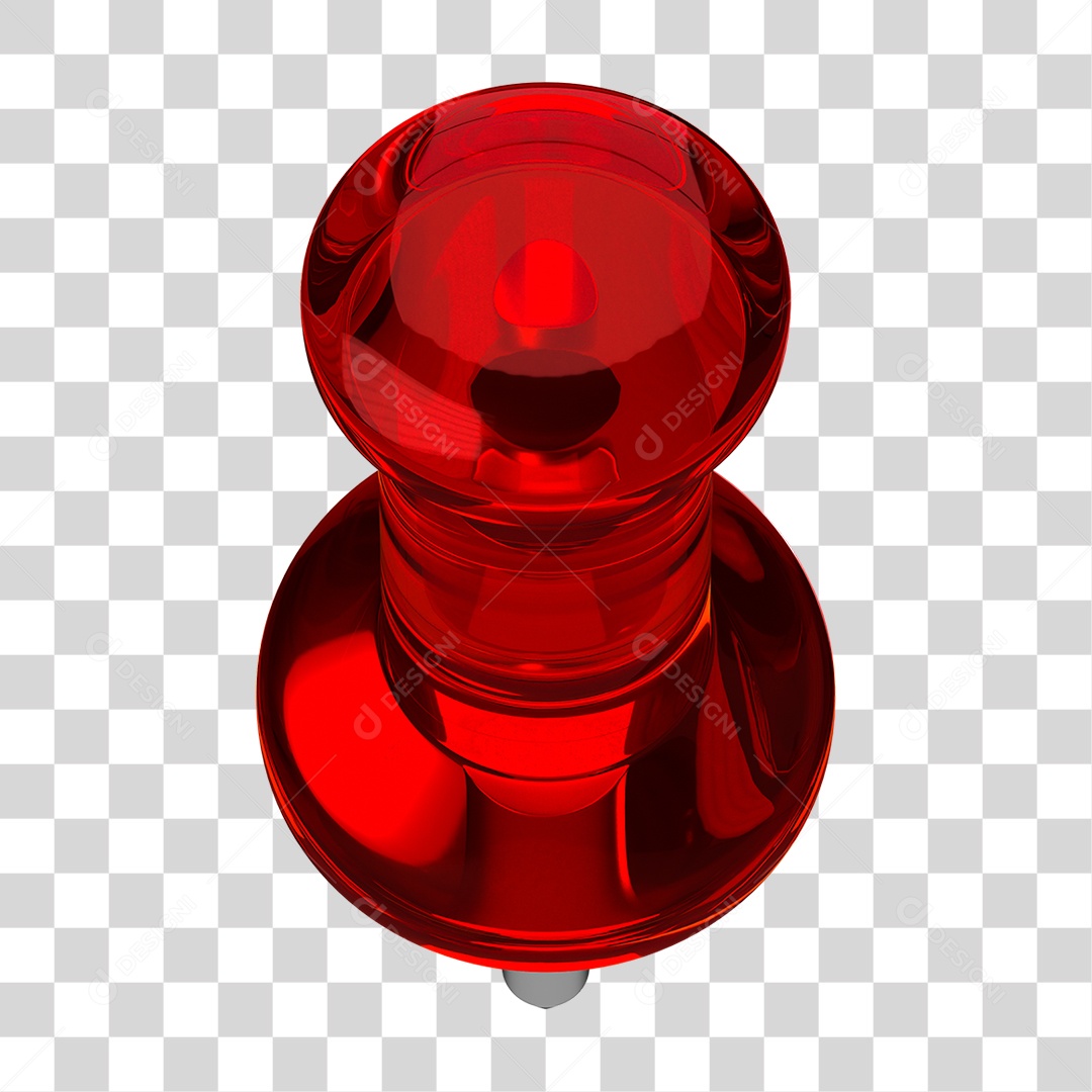 Elemento 3D Pino Metal PNG Transparente