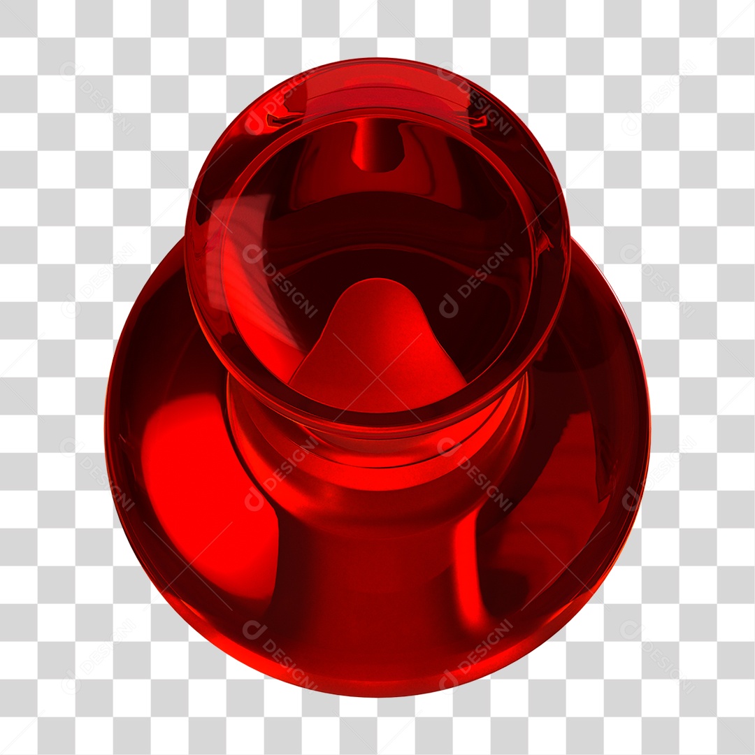 Elemento 3D Pino Metal PNG Transparente