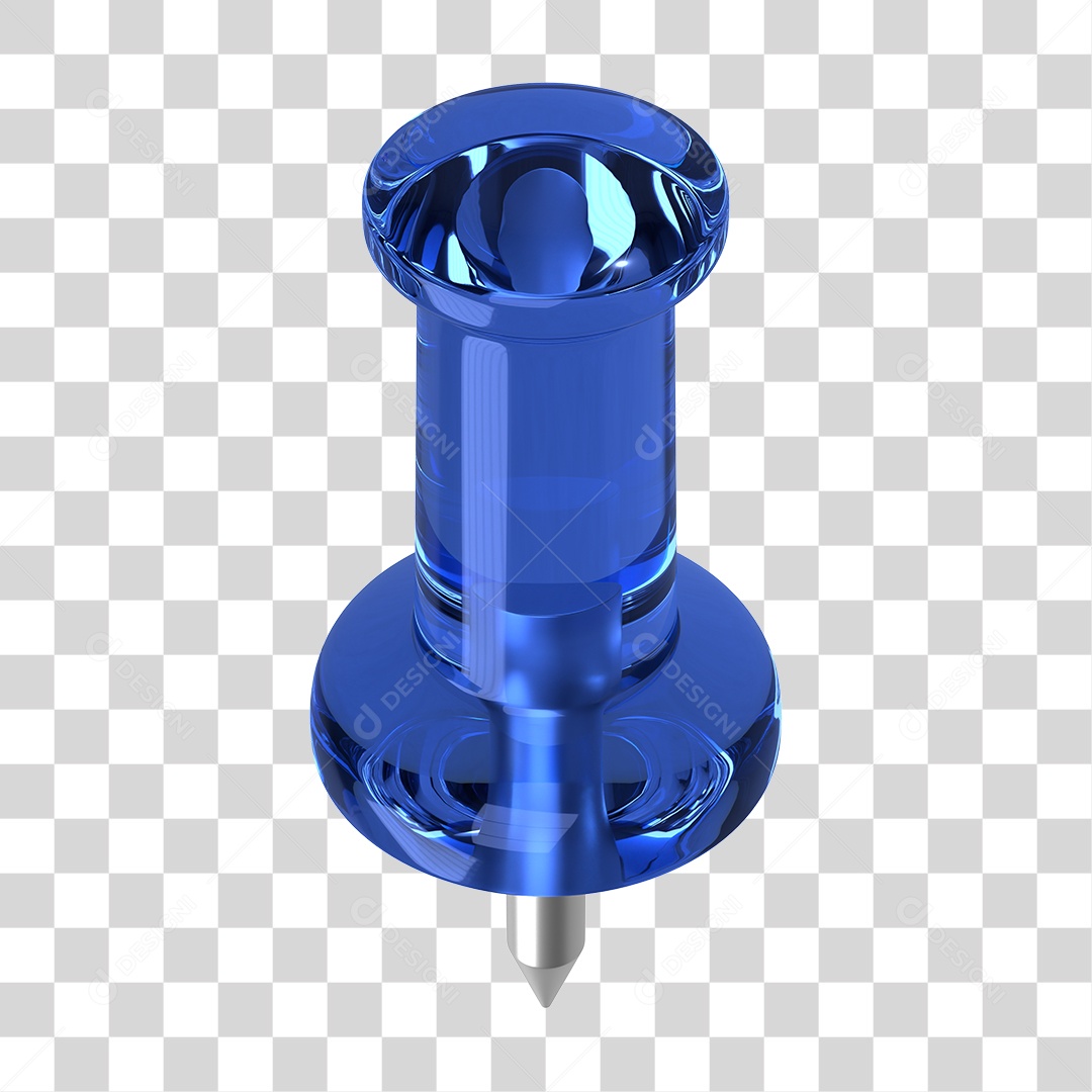 Elemento 3D Pino Metal PNG Transparente