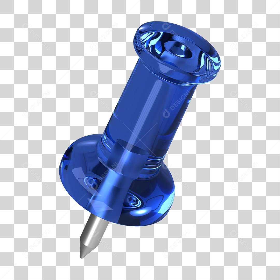 Elemento 3D Pino Metal PNG Transparente