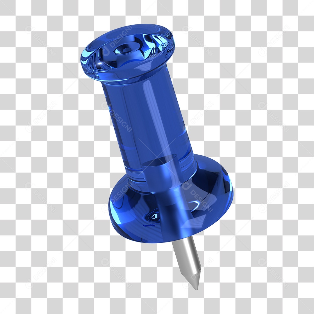 Elemento 3D Pino Metal PNG Transparente