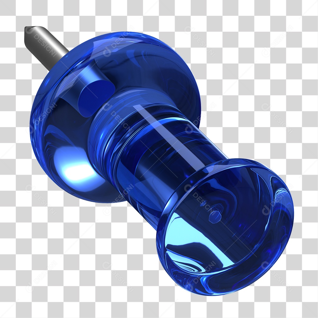 Elemento 3D Pino Metal PNG Transparente