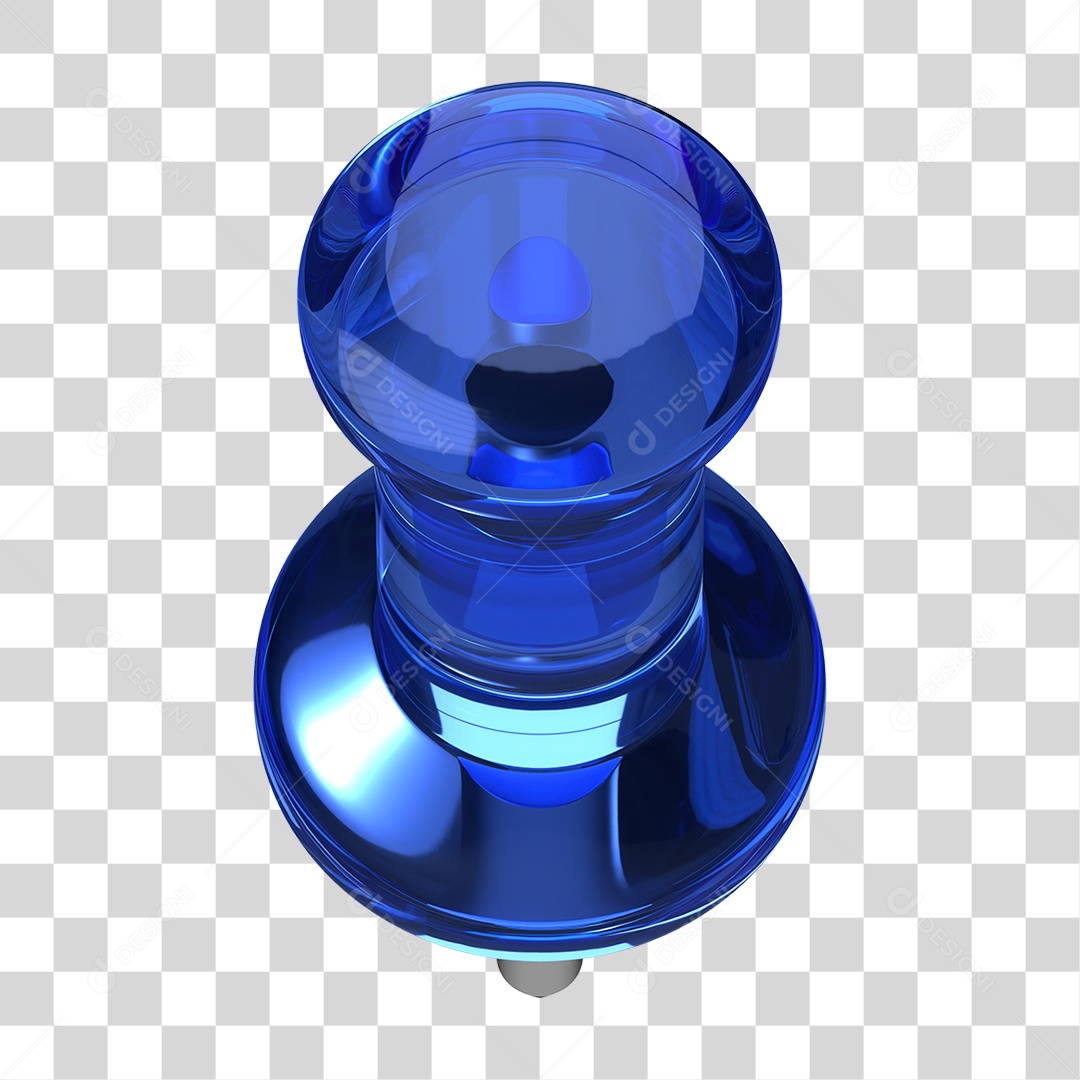 Elemento 3D Pino Metal PNG Transparente