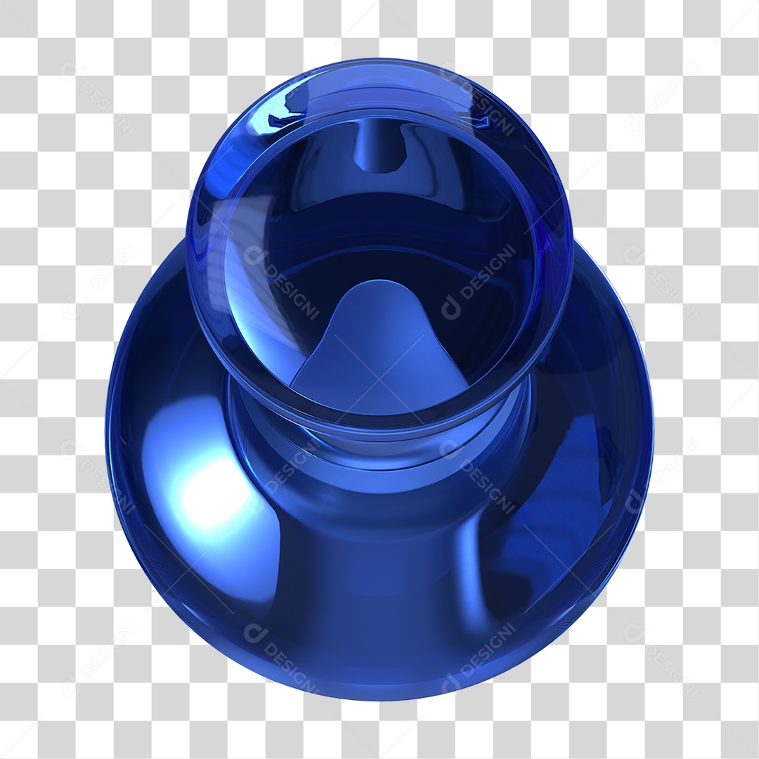 Elemento 3D Pino Metal PNG Transparente