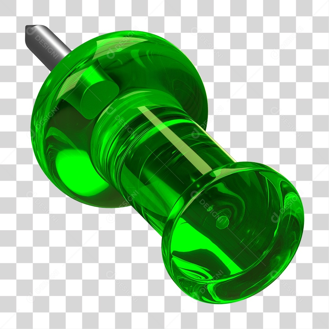 Elemento 3D Pino Metal PNG Transparente