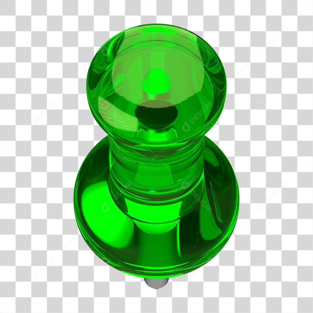 Elemento 3D Pino Metal PNG Transparente