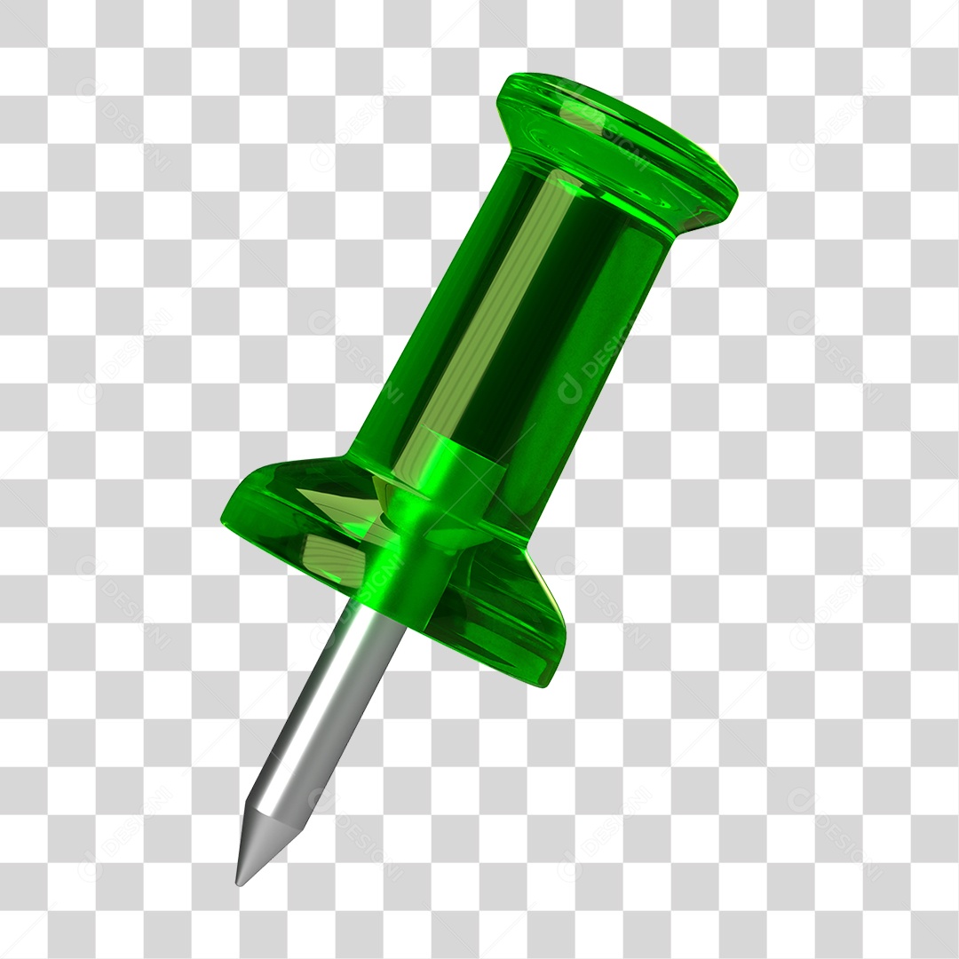 Elemento 3D Pino Metal PNG Transparente