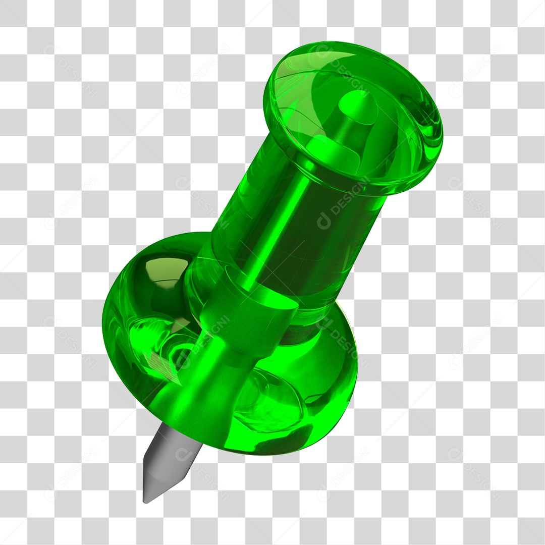 Elemento 3D Pino Metal PNG Transparente