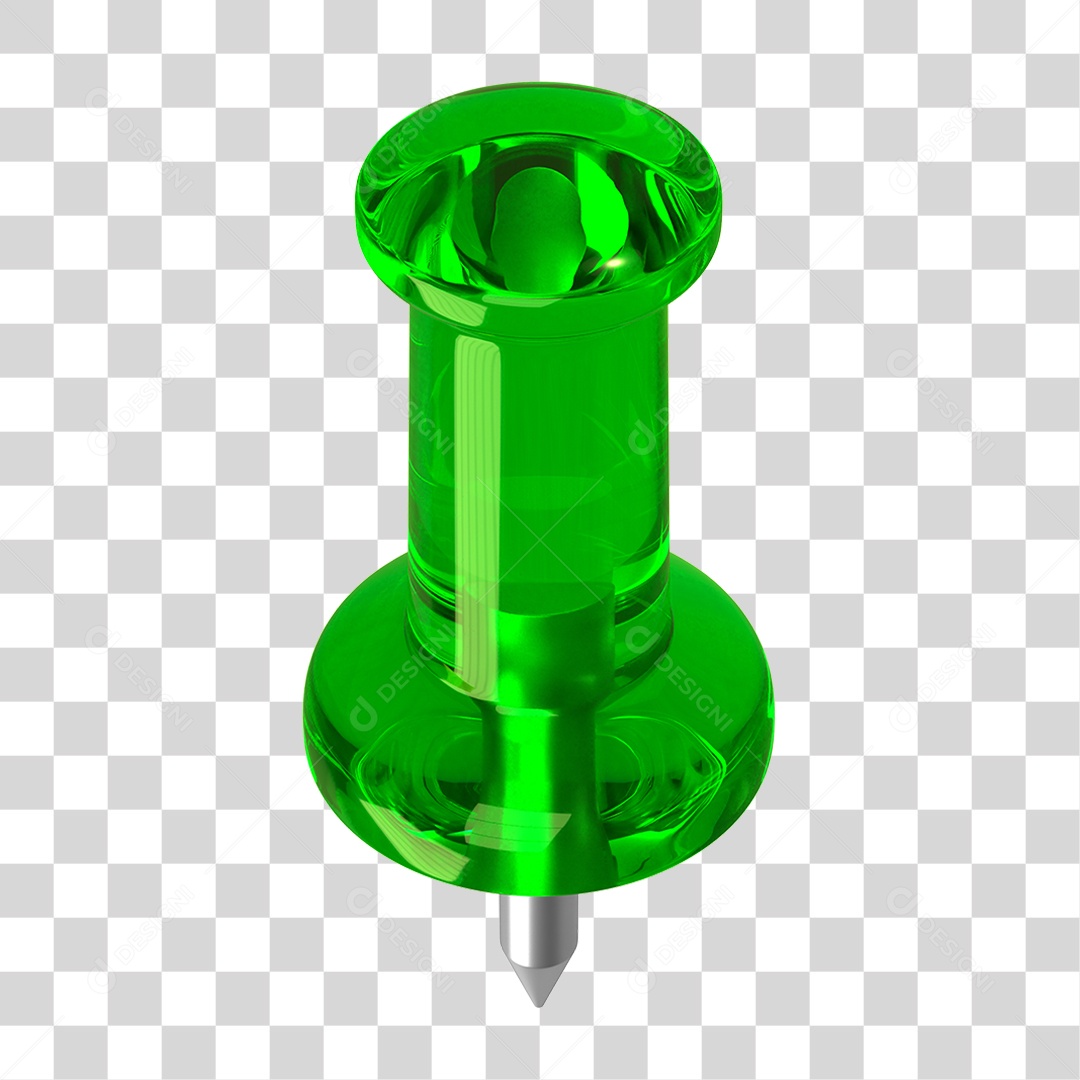 Elemento 3D Pino Metal PNG Transparente