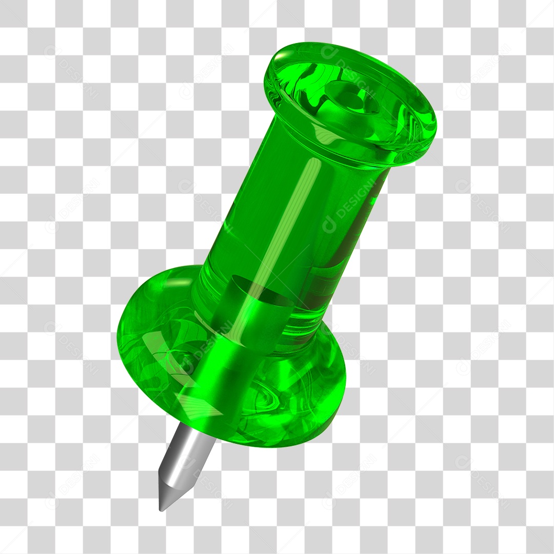 Elemento 3D Pino Metal PNG Transparente