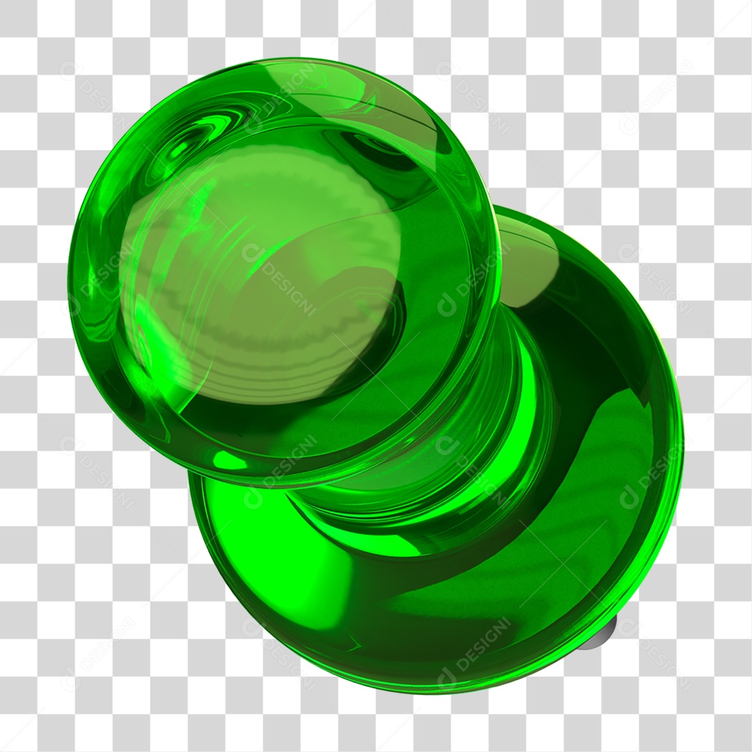 Elemento 3D Pino Metal PNG Transparente