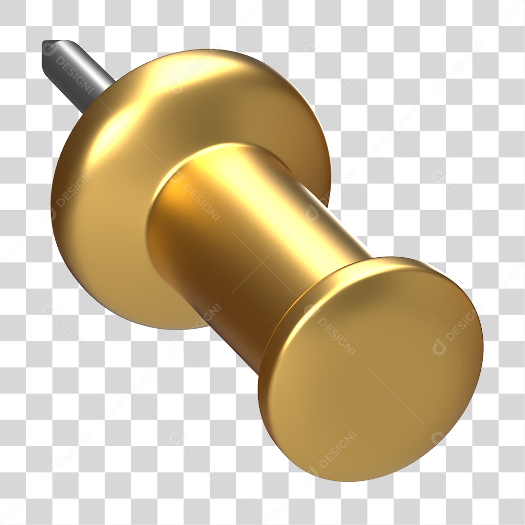 Elemento 3D Pino Metal PNG Transparente
