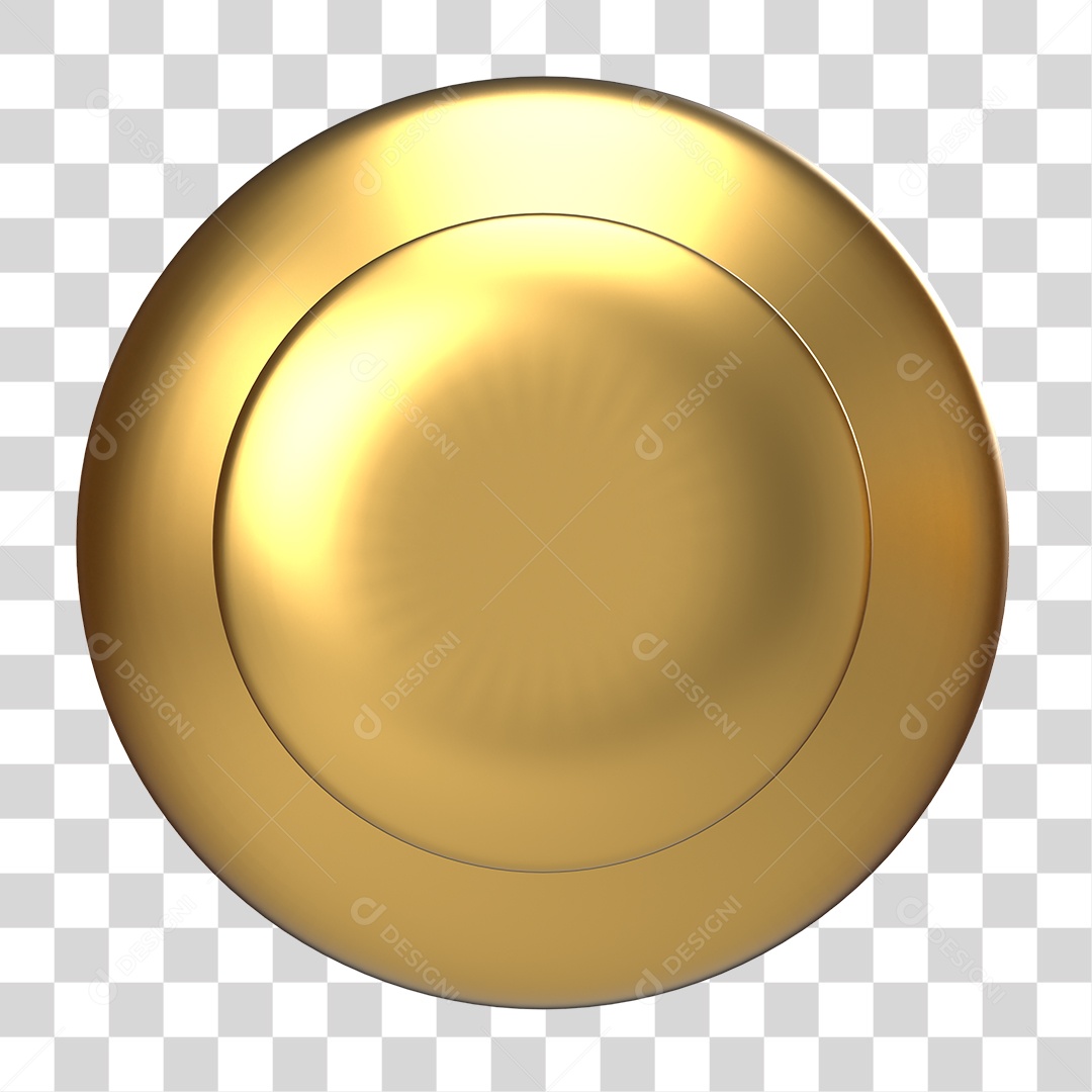 Elemento 3D Pino Metal PNG Transparente